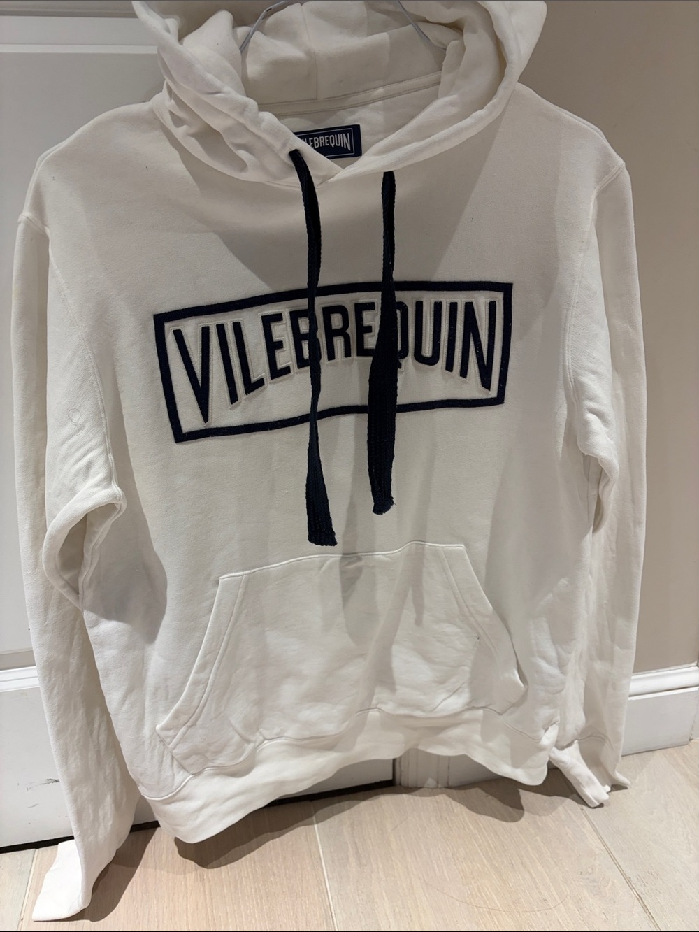 Vilebrequin White Hoodie with Navy Logo